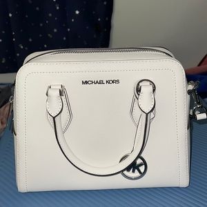 Michael Kors White Leather Satchel